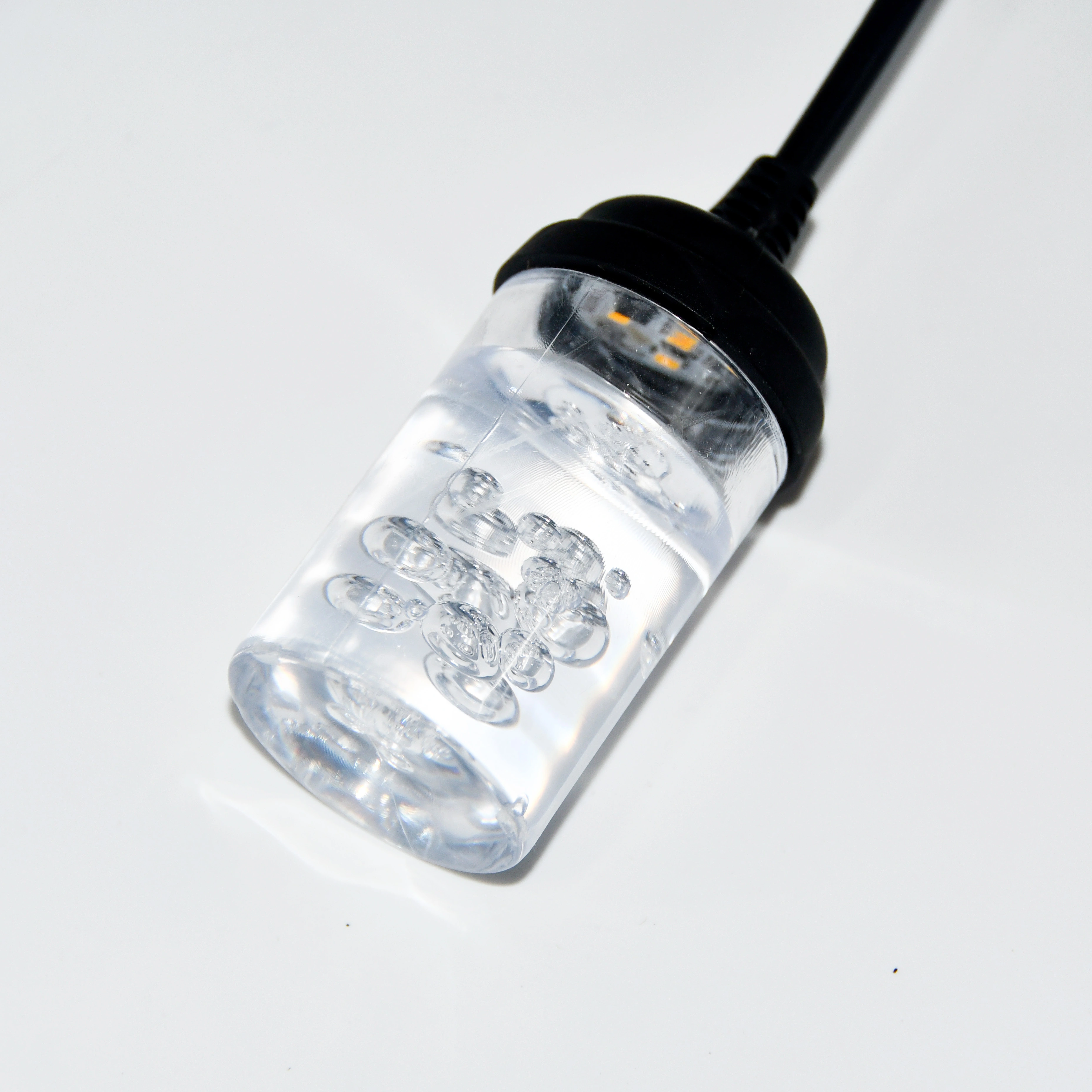 5m 10L Bubble Cylinder LED Festoon Lights, Black Cable, IP44 1