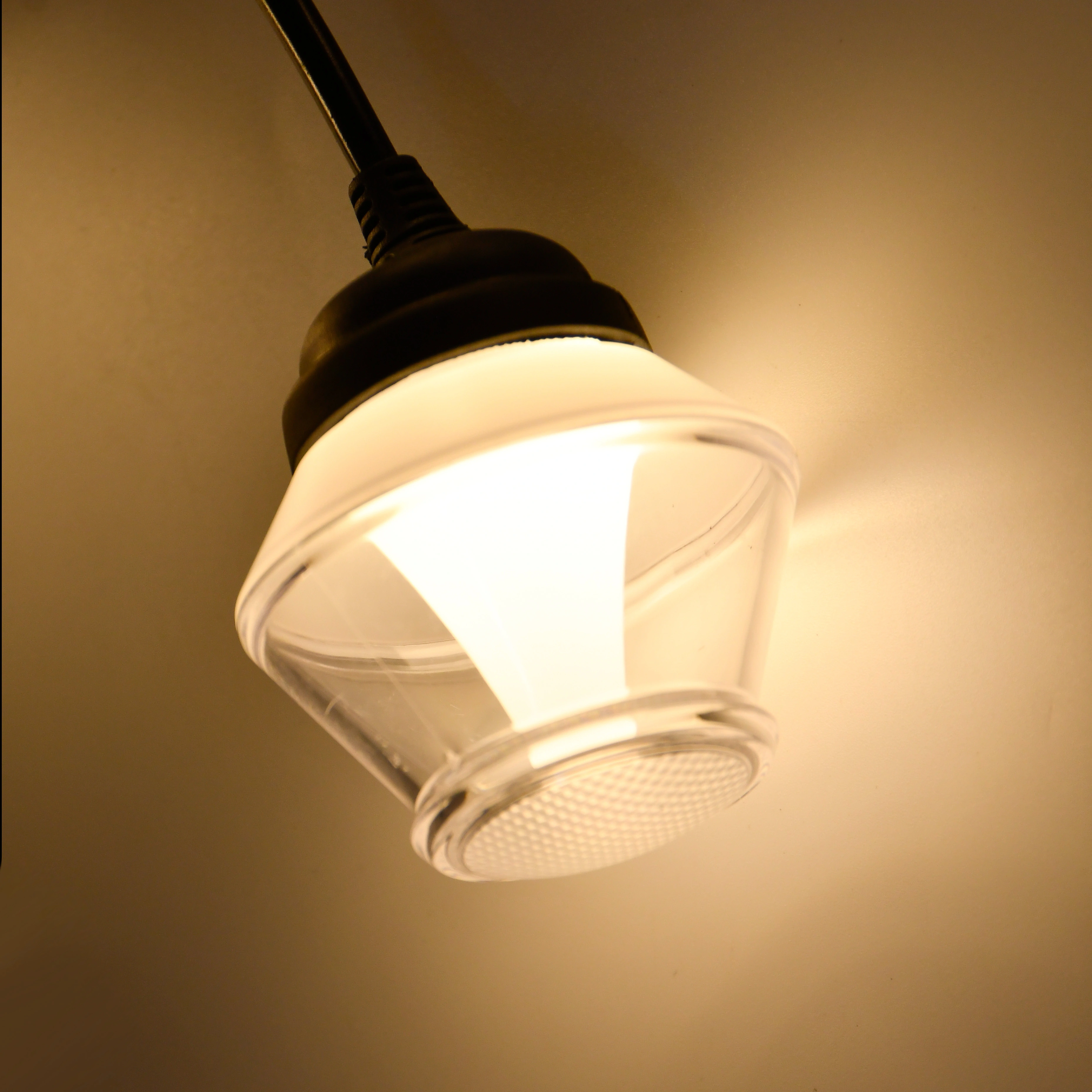 5m 10L Modern Tapered Lantern LED Festoon Lights, Black Cable, IP44 1