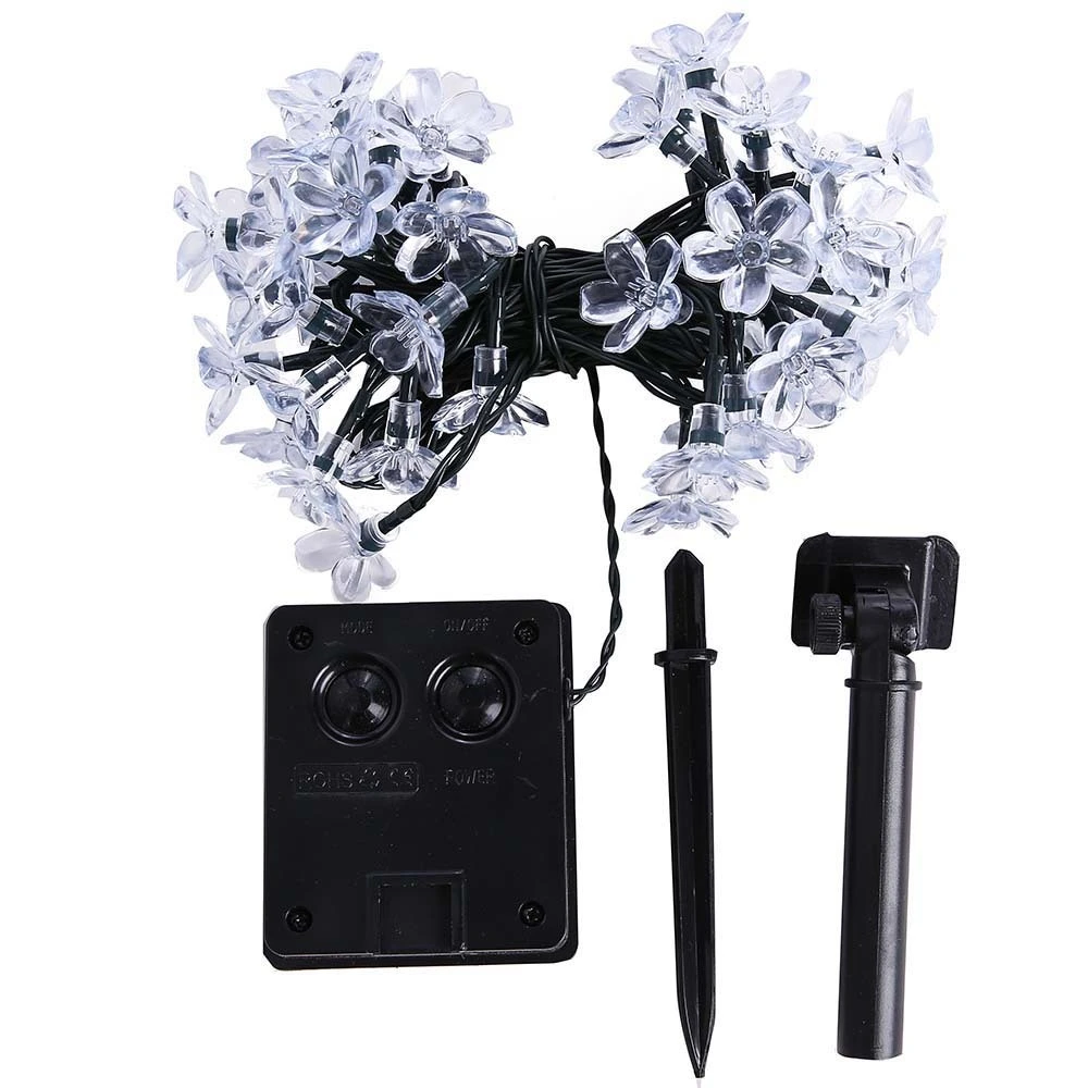 Solar String Lights Outdoor Waterproof 50 LED Flower Fairy Lights 1