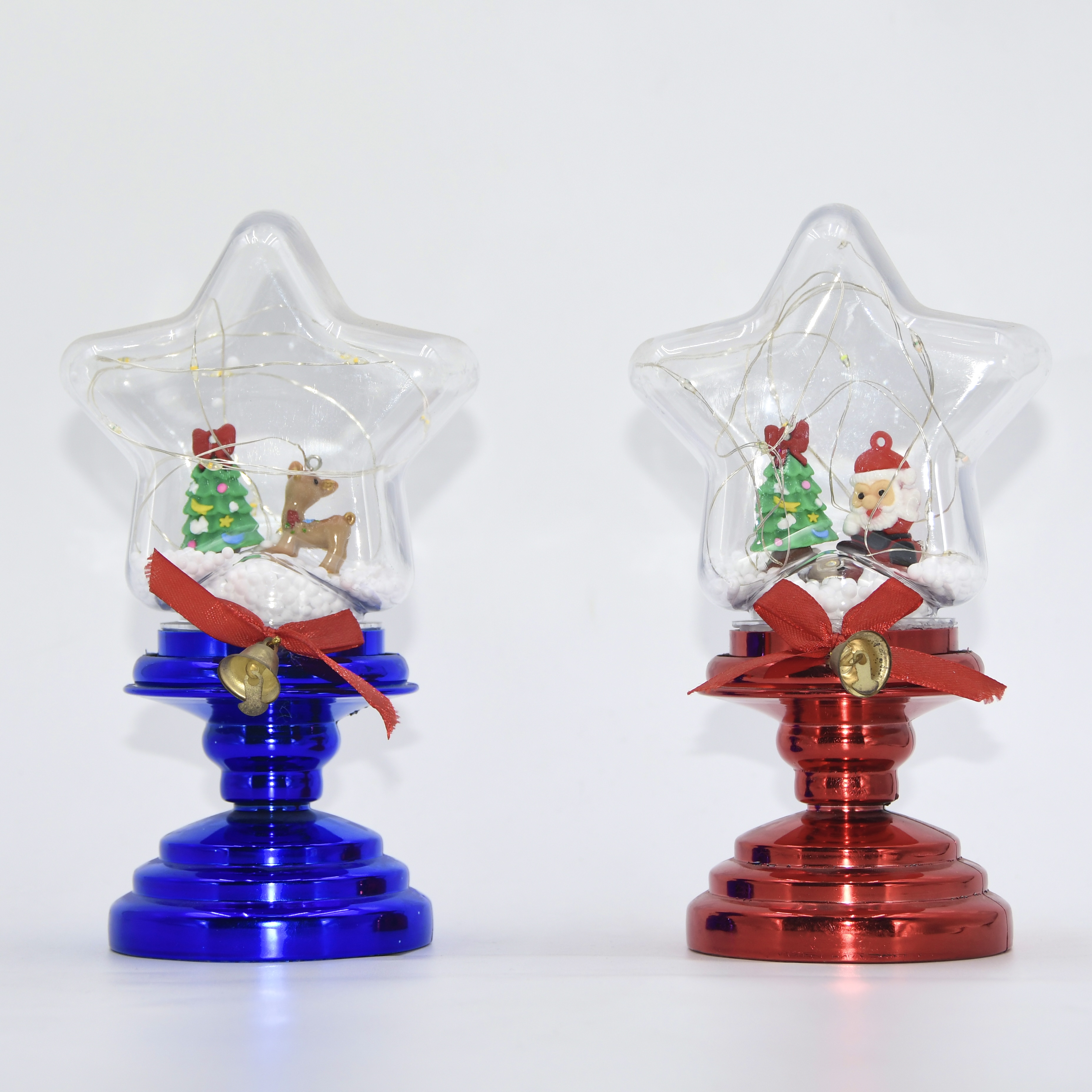 LED Christmas Tabletop Decoration with Star-Shaped Cover & Fairy Lights, USB and Battery Powered for Indoor Holiday Displays 1