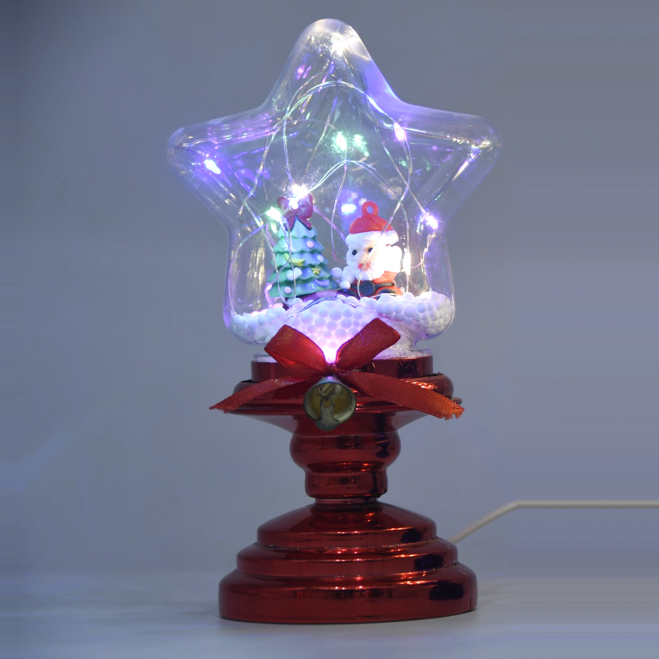 LED Christmas Tabletop Decoration with Star-Shaped Cover & Fairy Lights, USB and Battery Powered for Indoor Holiday Displays 3