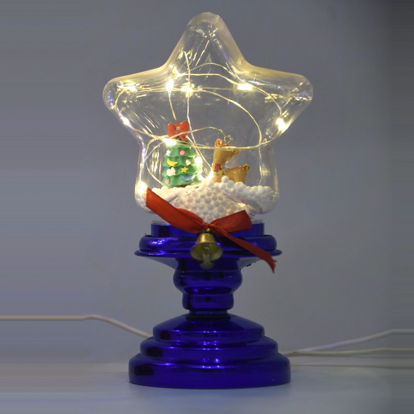 LED Christmas Tabletop Decoration with Star-Shaped Cover & Fairy Lights, USB and Battery Powered for Indoor Holiday Displays 4