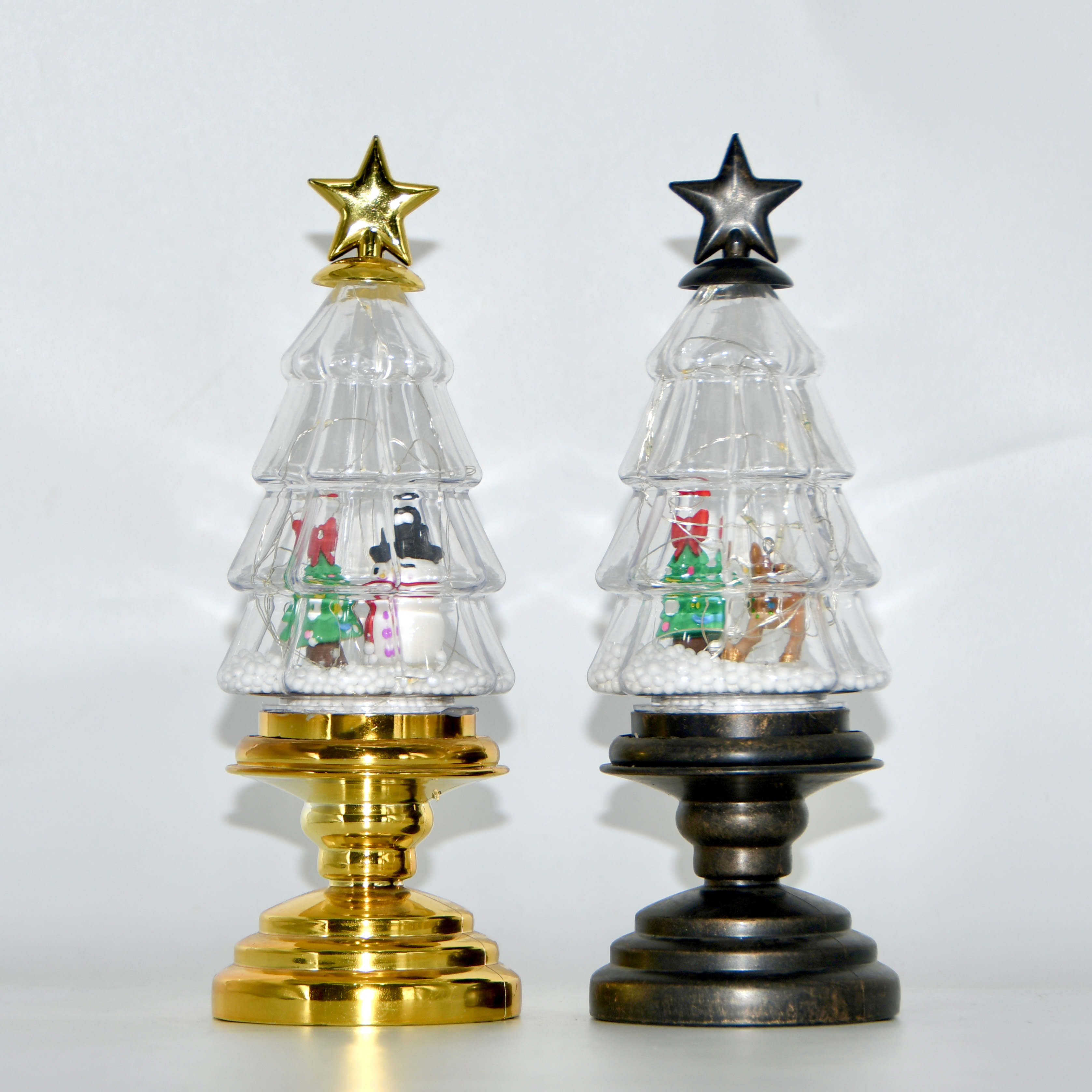 LED Christmas Tabletop Decoration with Tree-Shaped Cover & Fairy Lights, USB and Battery Powered for Indoor Holiday Displays 3