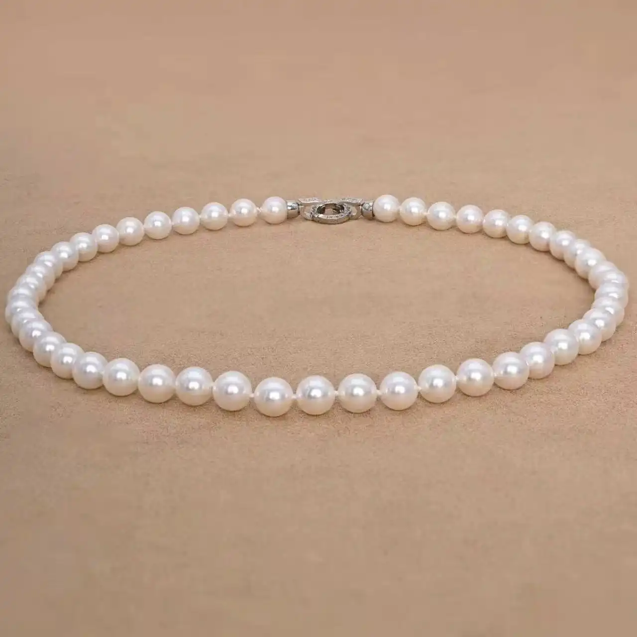 Collar de perlas Akoya de 8-9 mm, gargantilla de perlas naturales japonesas de agua de mar, joyería fina y elegante para mujer. 1