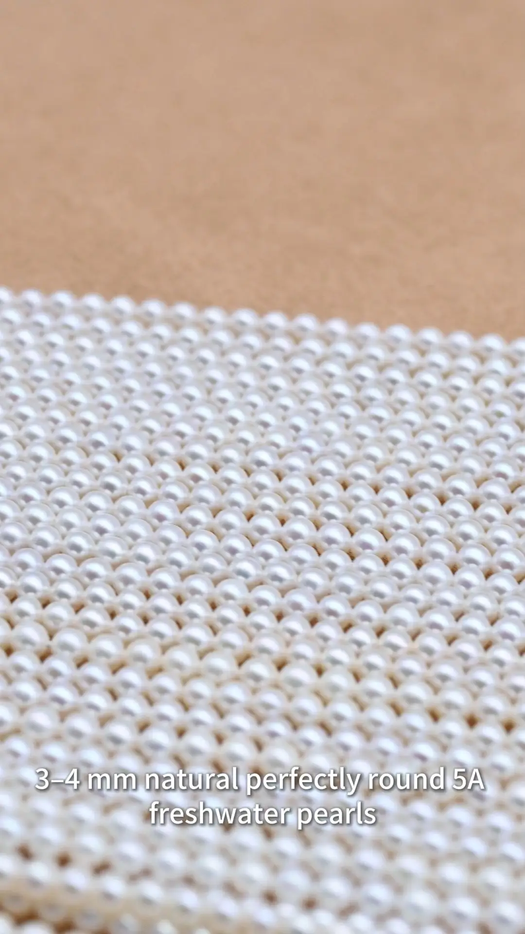 Hilo de perlas de agua dulce blancas redondas de 3-4 mm y calidad 5A para la fabricación de joyas. 1