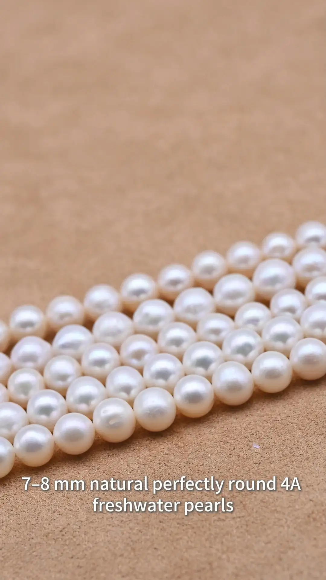Collar de perlas redondas naturales de agua dulce blancas de 7-8 mm, calidad 4A, al por mayor para la fabricación de joyas. 1