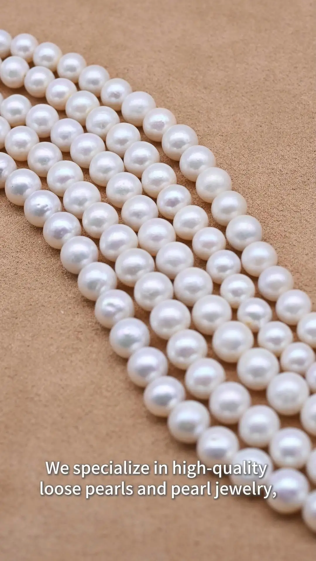 Hilo de perlas redondas naturales de agua dulce blancas de 8-9 mm, calidad 3A, venta al por mayor para la fabricación de joyas. 1