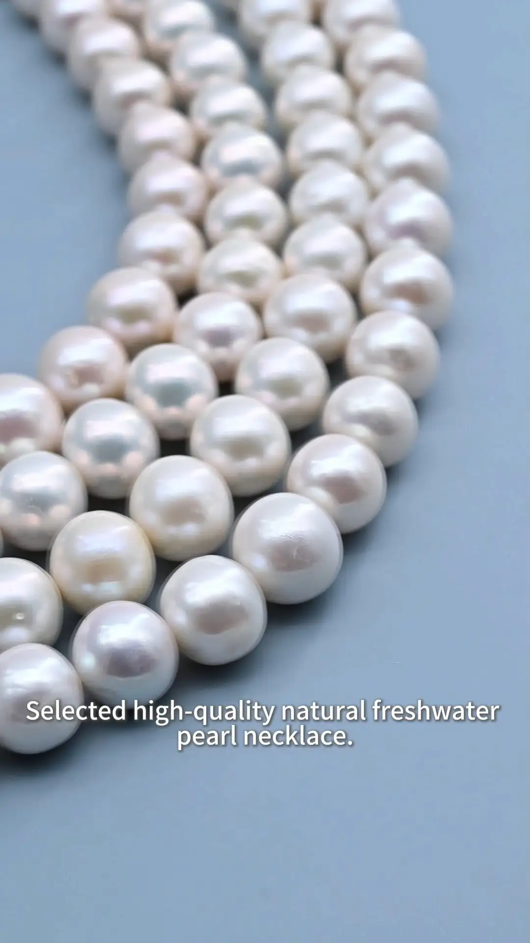 Hilo de perlas redondas naturales de agua dulce, blancas, AAA, de 11-13 mm para la fabricación de joyas. 1