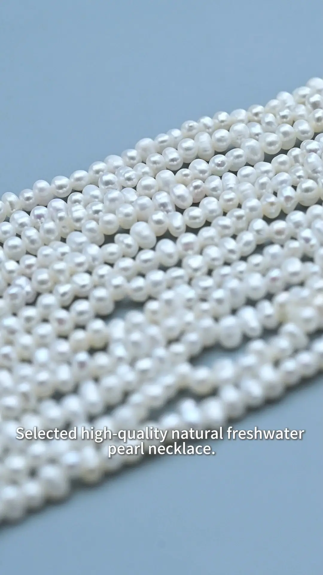 2-3mm 4A White Potato Shape Natural Freshwater Pearl Strand for Jewelry Making 1