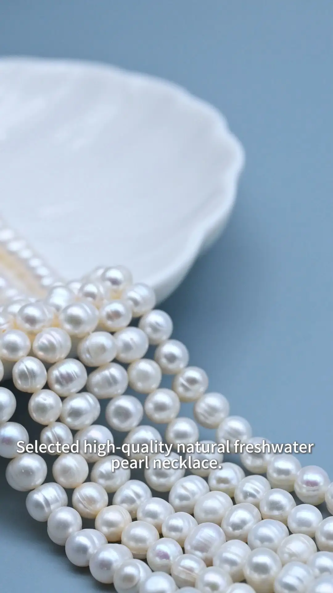 Hilo de perlas naturales de agua dulce blancas con forma de patata, de 6-7 mm, calidad 3A, para la fabricación de joyas. 1