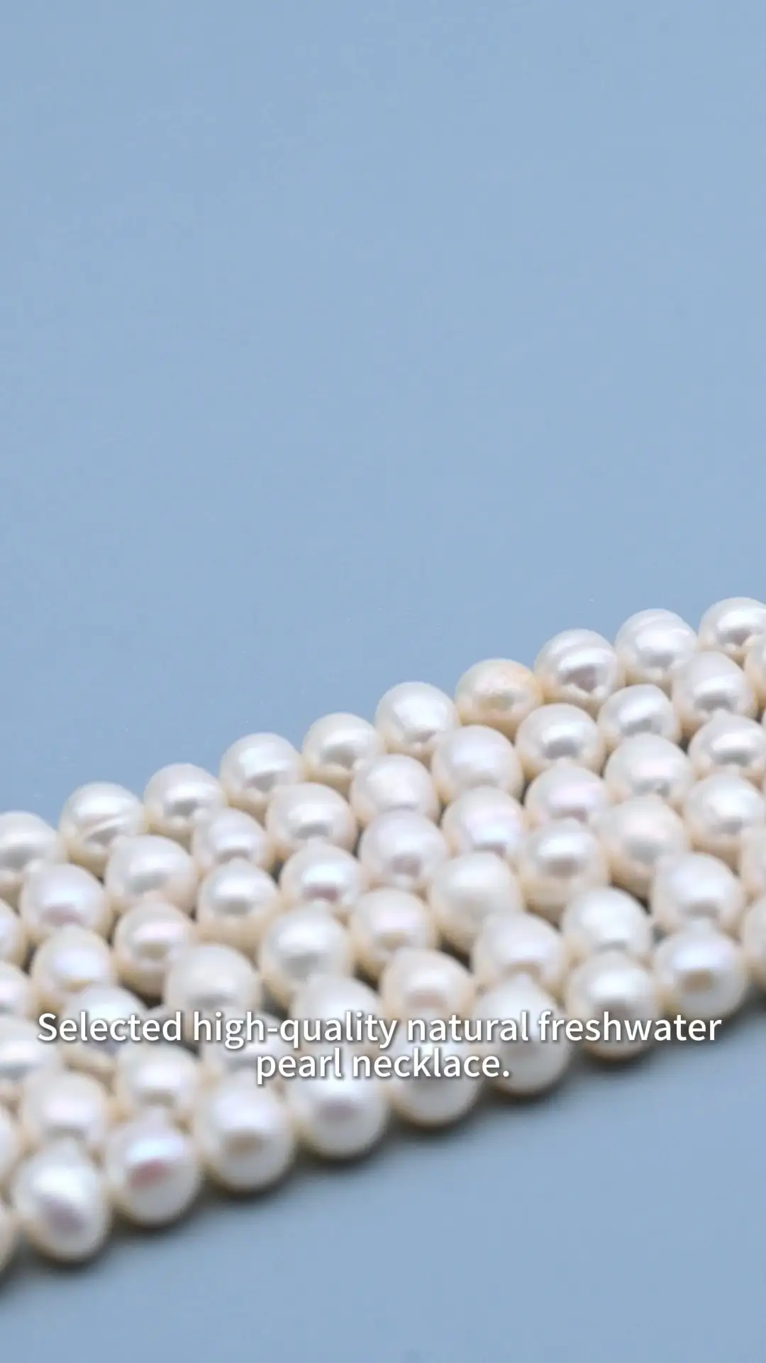 Hilo de perlas naturales de agua dulce blancas con forma de patata, de 8-9 mm y calidad 4A, para la fabricación de joyas. 1