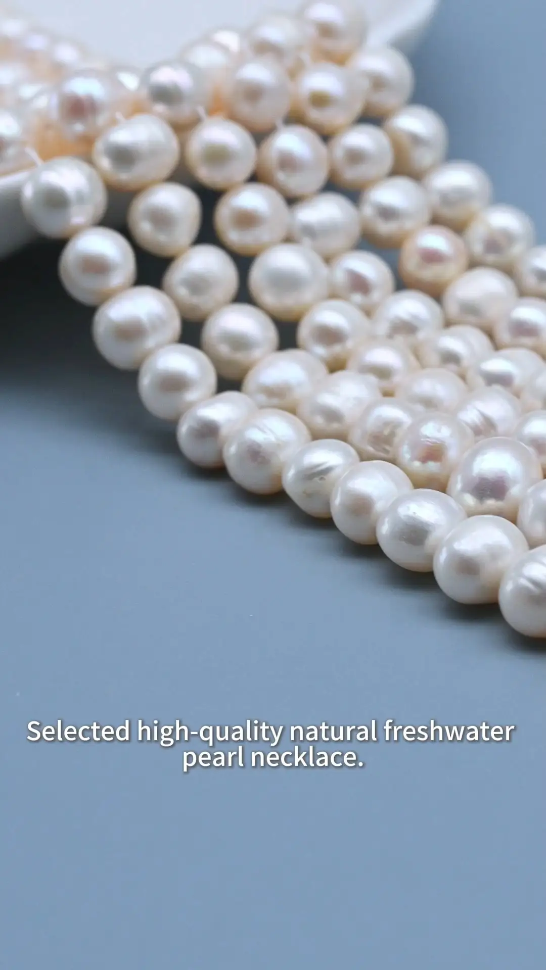 9-10mm 3A White Potato Shape Natural Freshwater Pearl Strand for Jewelry Making 1