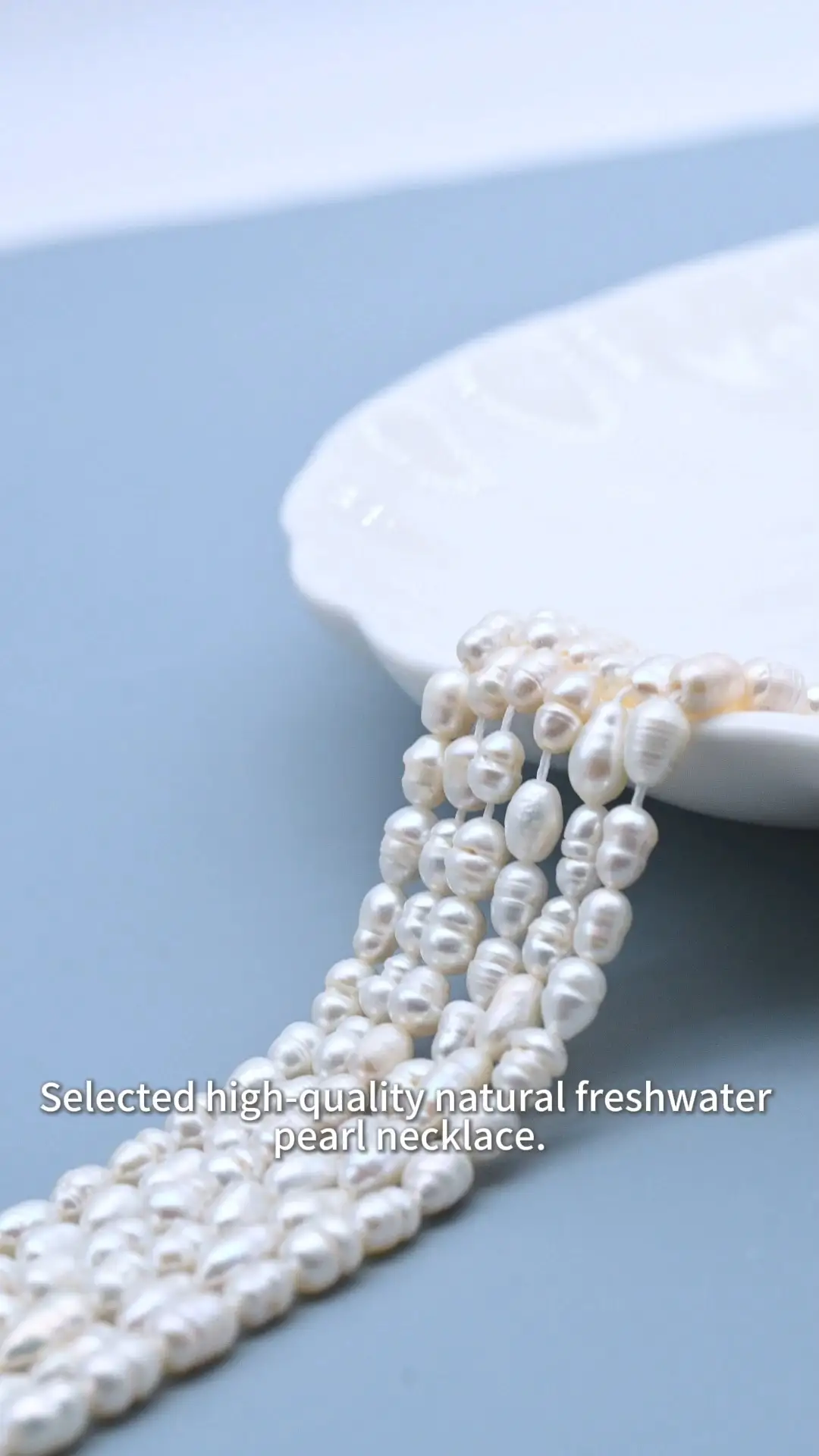 4-5mm 2A White Rice Shape Natural Freshwater Pearl Strand for Jewelry Making 1