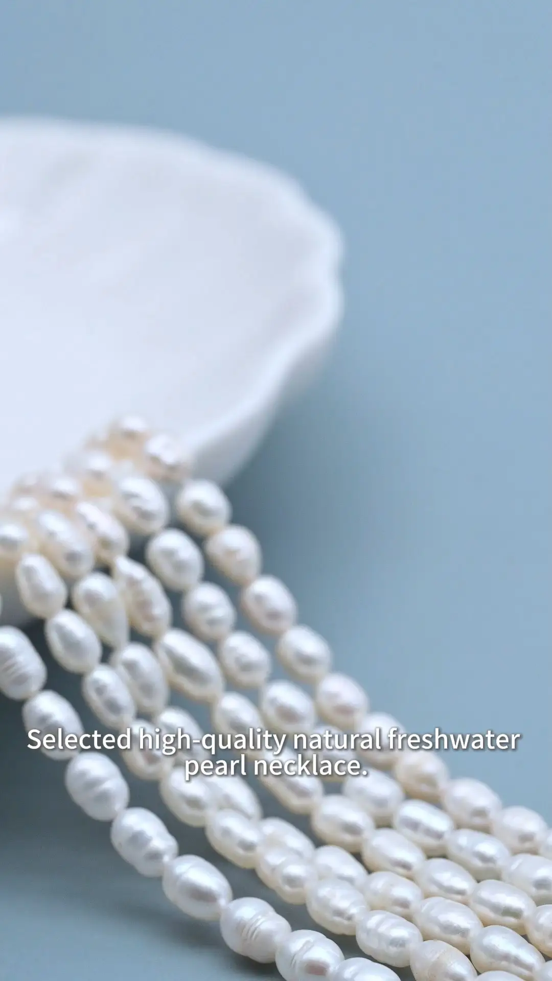 4-5mm 3A White Rice Shape Natural Freshwater Pearl Strand for Jewelry Making 1