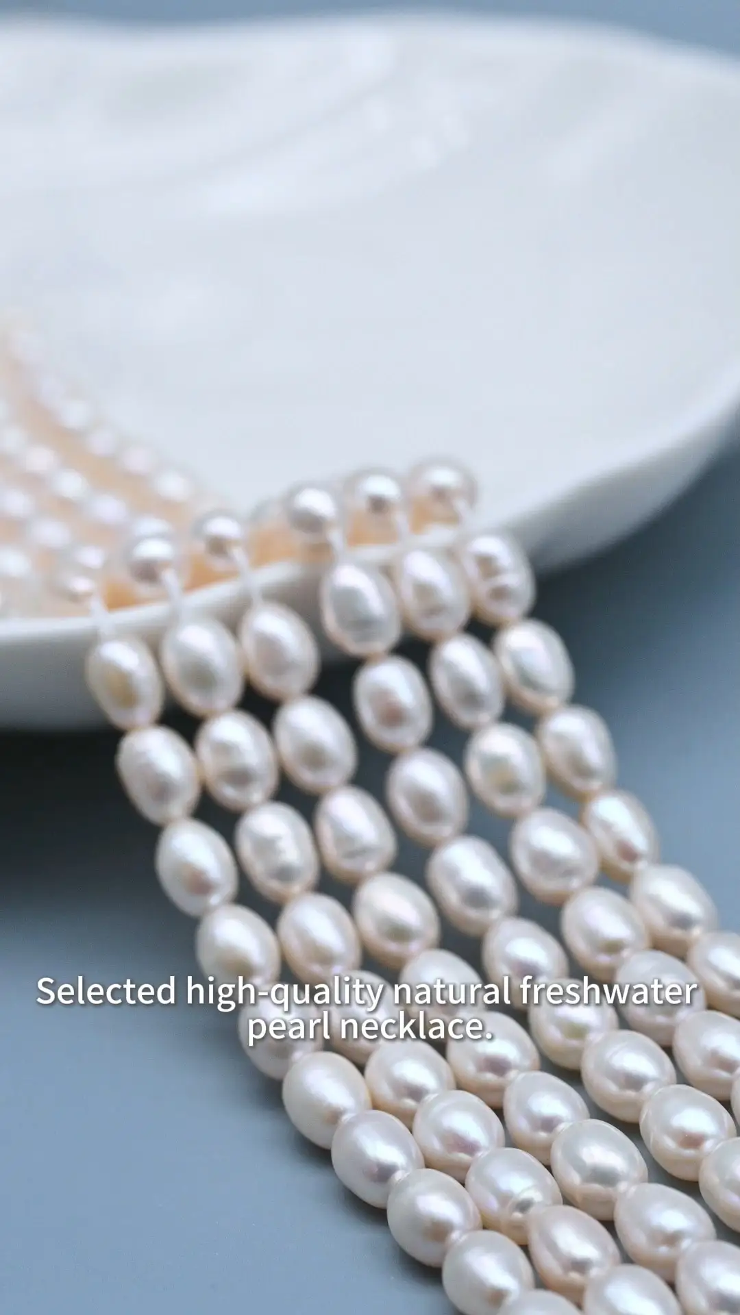 5-6mm 4A White Rice Shape Natural Freshwater Pearl Strand for Jewelry Making 1