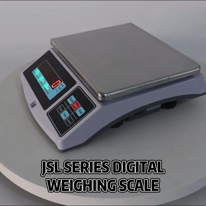 JSL Series 30kg Desktop Electronic Weighing Scale Stainless Steel Tray Digital Display Rechargeable Parcel Scale 1