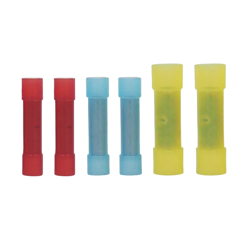 Nylon Tinned Copper Yellow 12-10 AWG Wire Connectors Electrical Crimp Butt Connector Fully Insulated Splice 1