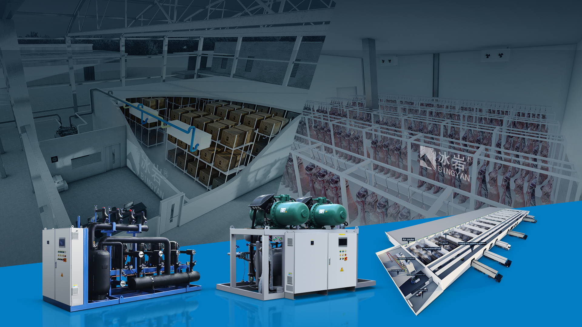 Manufacturers of turnkey refrigeration equipment projects.