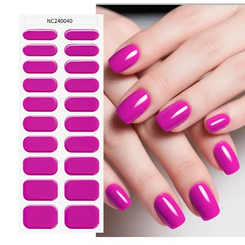 18pcs Salon-Quality 3D French Cat's Eye Leopard Print UV-Free Nail Strips 1