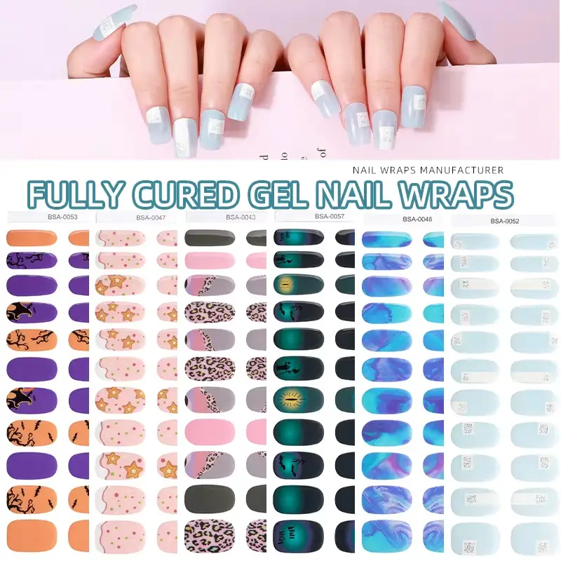 Wholesale 100% Pure UV-Free Gel Nail Stickers 1