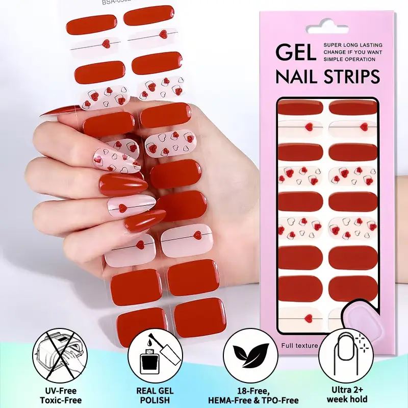 Wholesale Neo-Chinese Fresh Bamboo UV-Free Gel Nail Stickers 1