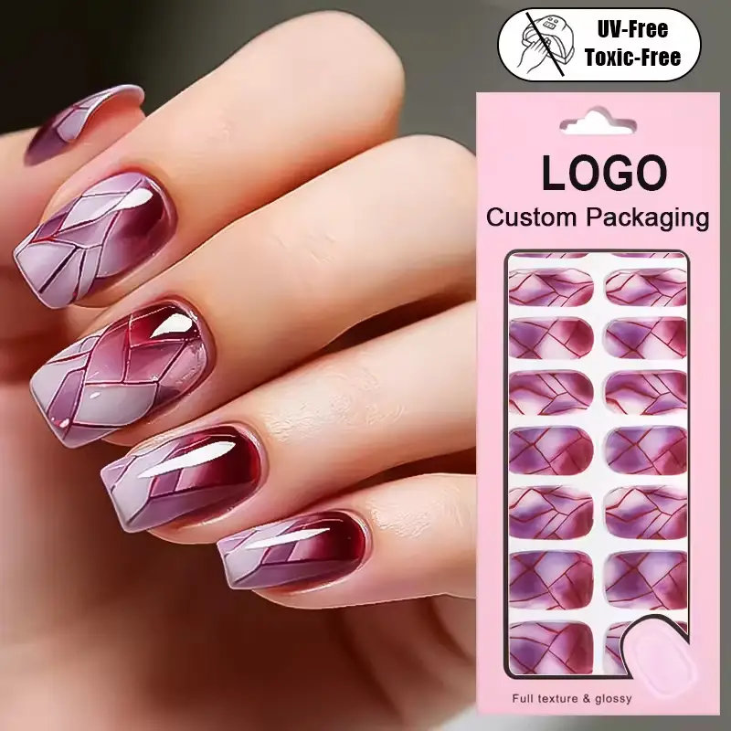 OEM 3D Spring UV-Free Gel Nail Stickers Salon Quality Bulk Supply 1