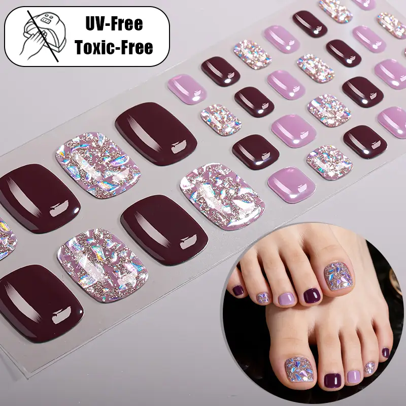 Galaxy Shimmer UV-freie Zehennagelfolien – Hochwertige Pediküre-Sticker für zu Hause 1
