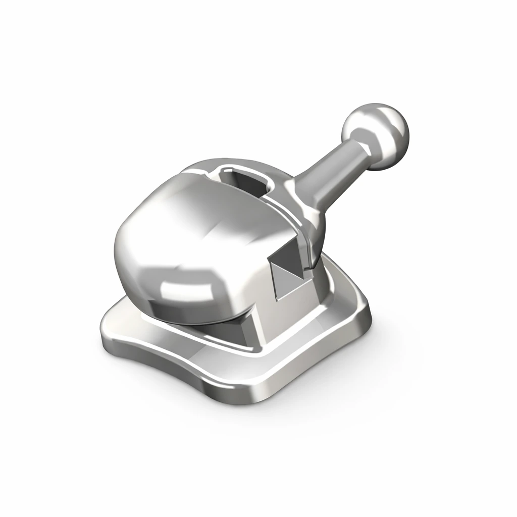 Spherical Self-ligating Brackets, Low Friction, Ultra-thin Low Profile, Laser Mesh Base, Medical Grade Stainless Steel, Orthodontic Bracket 1