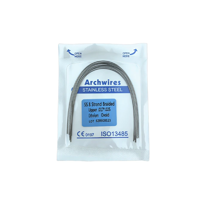 Orthodontic SS 8 Strand Braided Archwires, Factory Direct Stainless Steel Dental Arch Wires 1