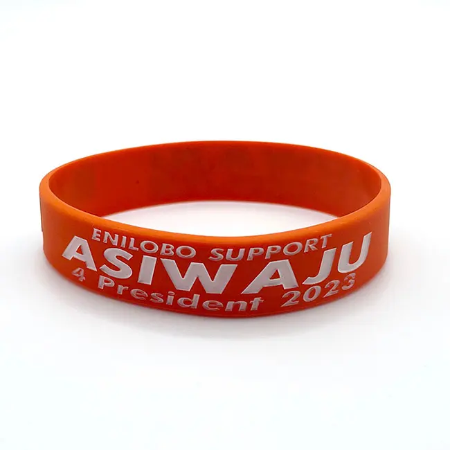 Custom Promotional Silicone Wristband Personalized Printed Debossed Rubber Bracelet 1