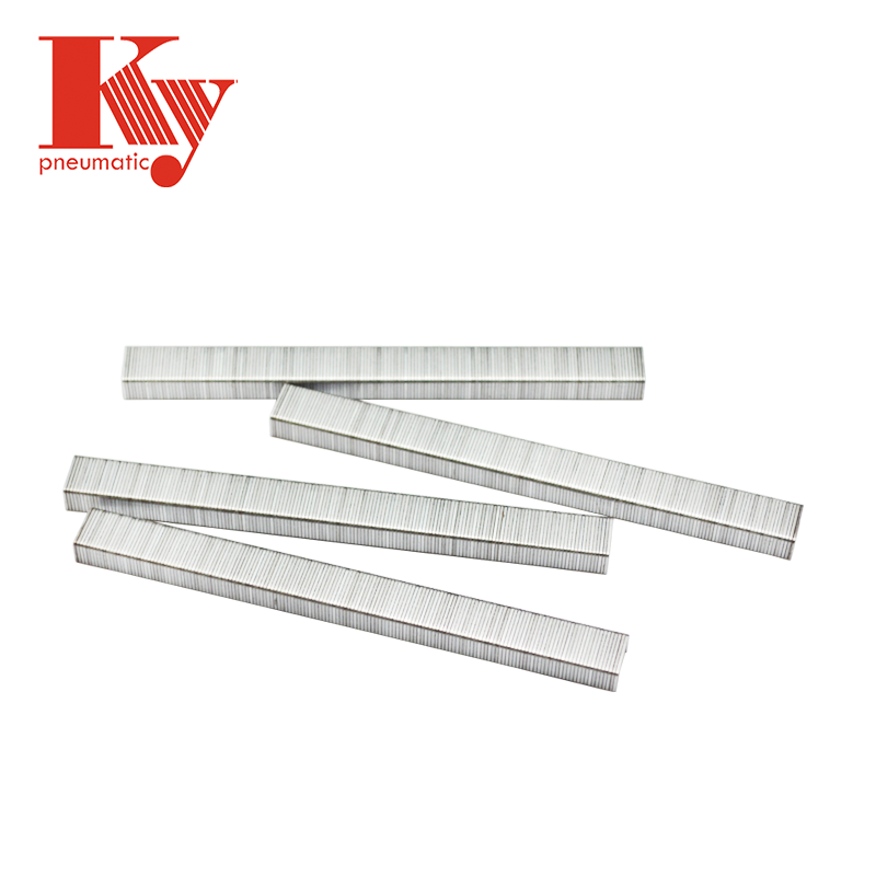 KY - Grapas personalizadas de alambre de hierro galvanizado Q195 serie 10f para tapicería de muebles 1008f 10F 3