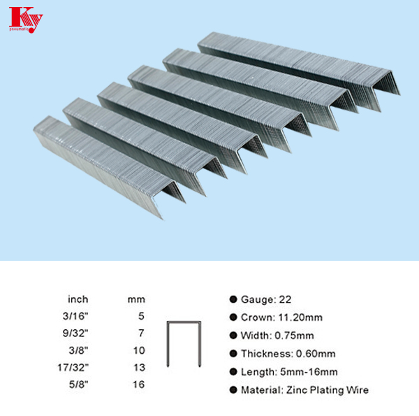 KY - 3/8 10 Mm Galvanized Iron Wire Staples Pin For 10f Series 1010f 10F staples 3