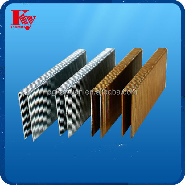 KY - 16 Gauge Galvanized Iron Wire Gold Color Sofa Staple Pins 14 Series 14/50 14 staples 2