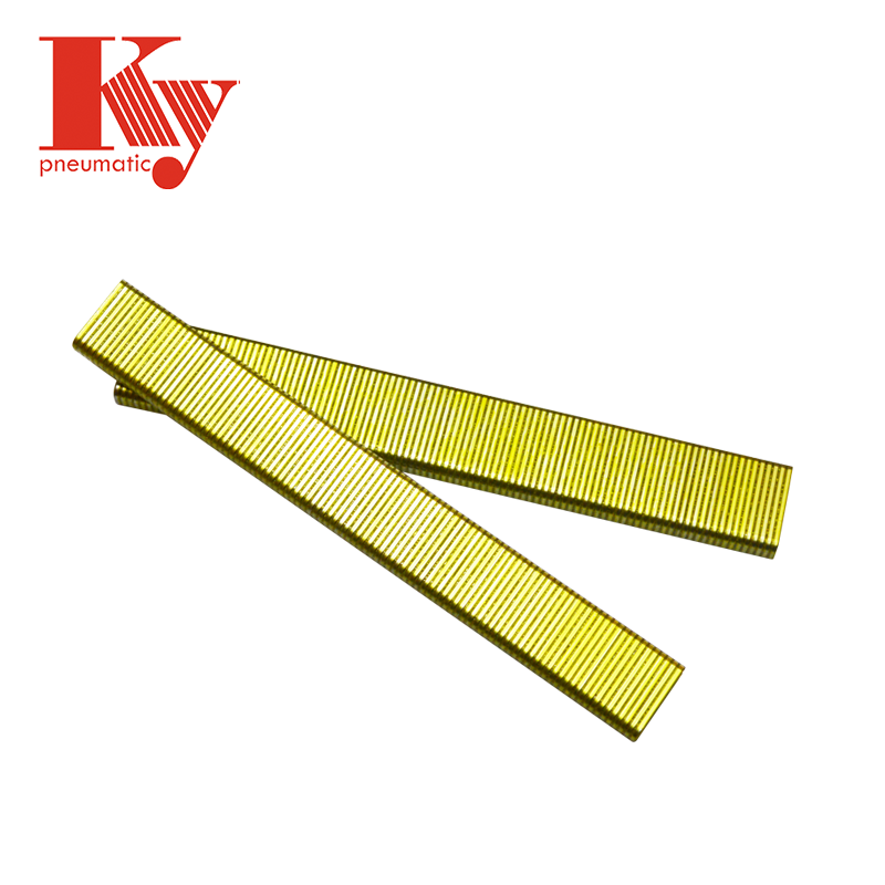 KY - Medium Carbon Steel Pallet Wood Golden Staple 407k Fine Wire Staples 1