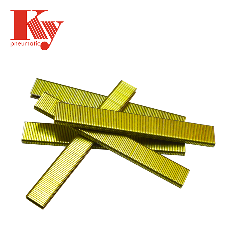 KY - Medium Carbon Steel Pallet Wood Golden Staple 407k Fine Wire Staples 7