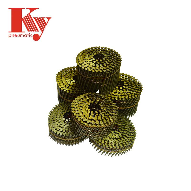 KY - 15 Derajat Sekrup Pneumatik Ky Batang Halus Paku Gulungan untuk Pallet Paku Gulungan 2.1mm * 50mm 7