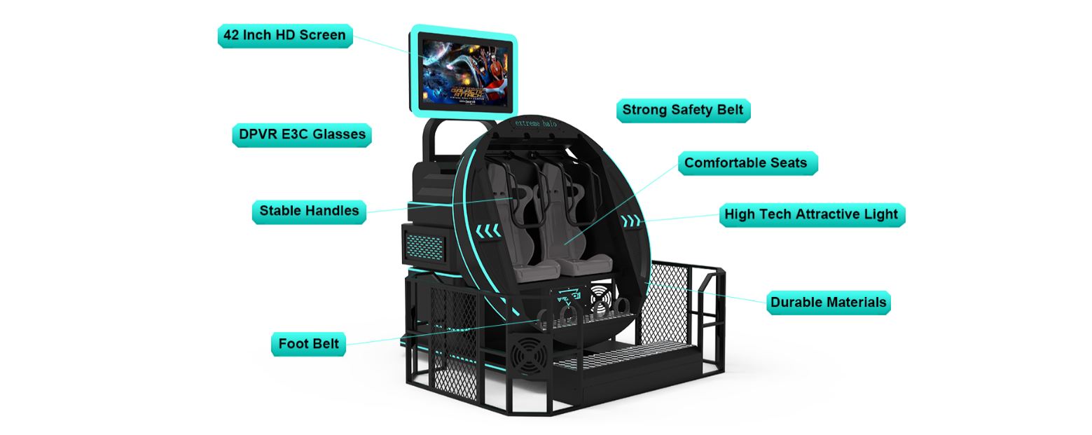 Best 360 VR simulator VR 360° Rotating Chair (2 Seats) 6