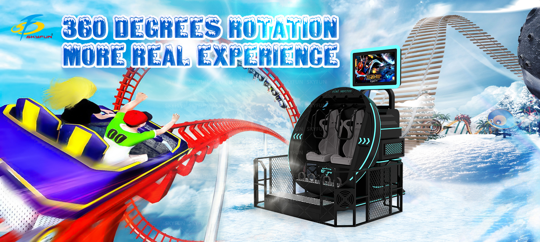 Best 360 VR simulator VR 360° Rotating Chair (2 Seats) 11