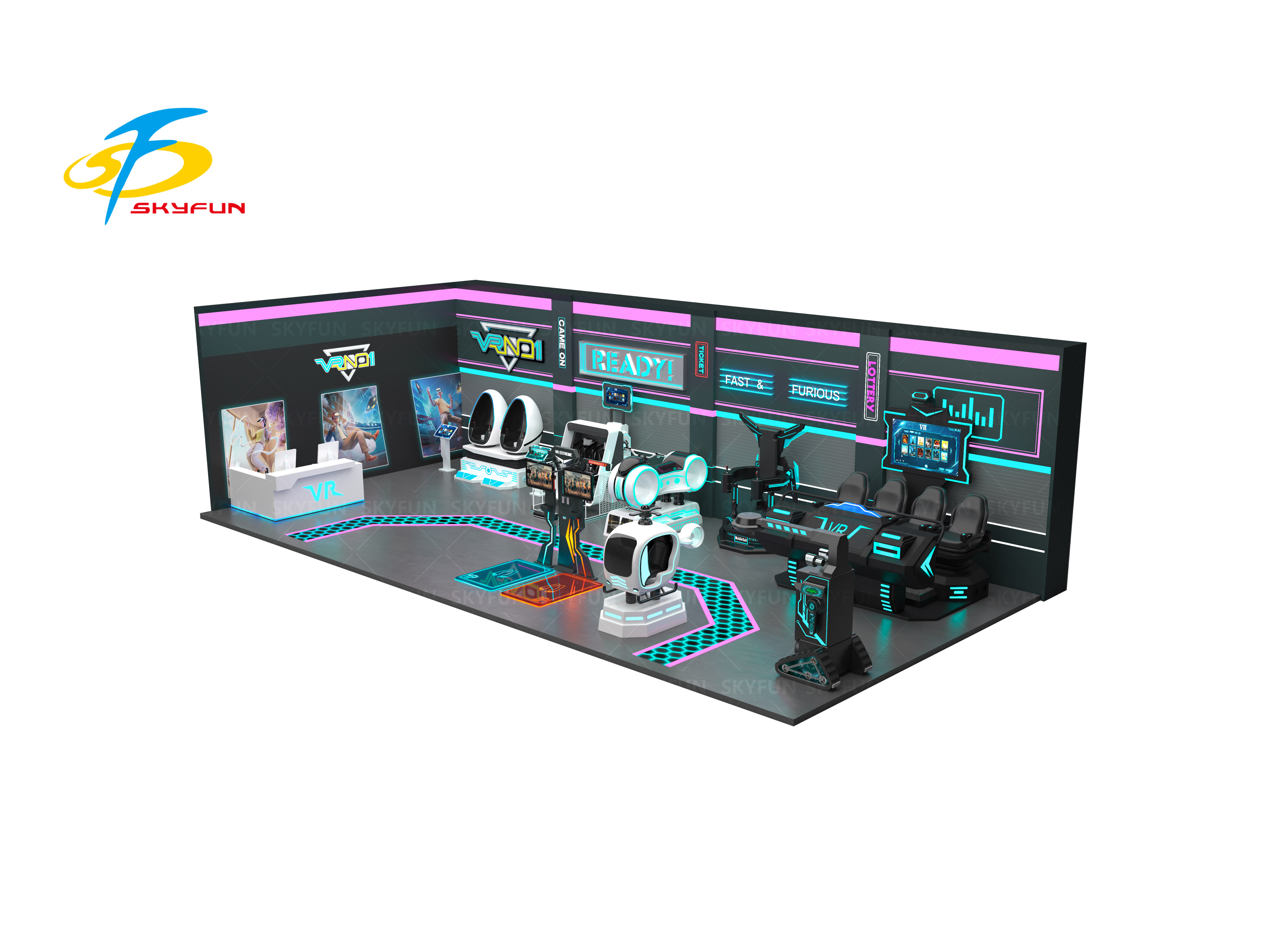9D virtual reality amusement park VR Theme park -professional VR theme park solution provider——SKYFUN 7