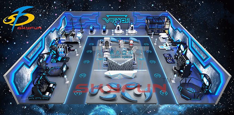 SKYFUN - 400 SQ meters vr theme park solution professional 9d virtual reality supplier ONE-STOP VR Theme Park 6