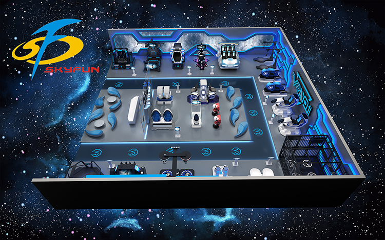 SKYFUN - 400 SQ meters vr theme park solution professional 9d virtual reality supplier ONE-STOP VR Theme Park 7