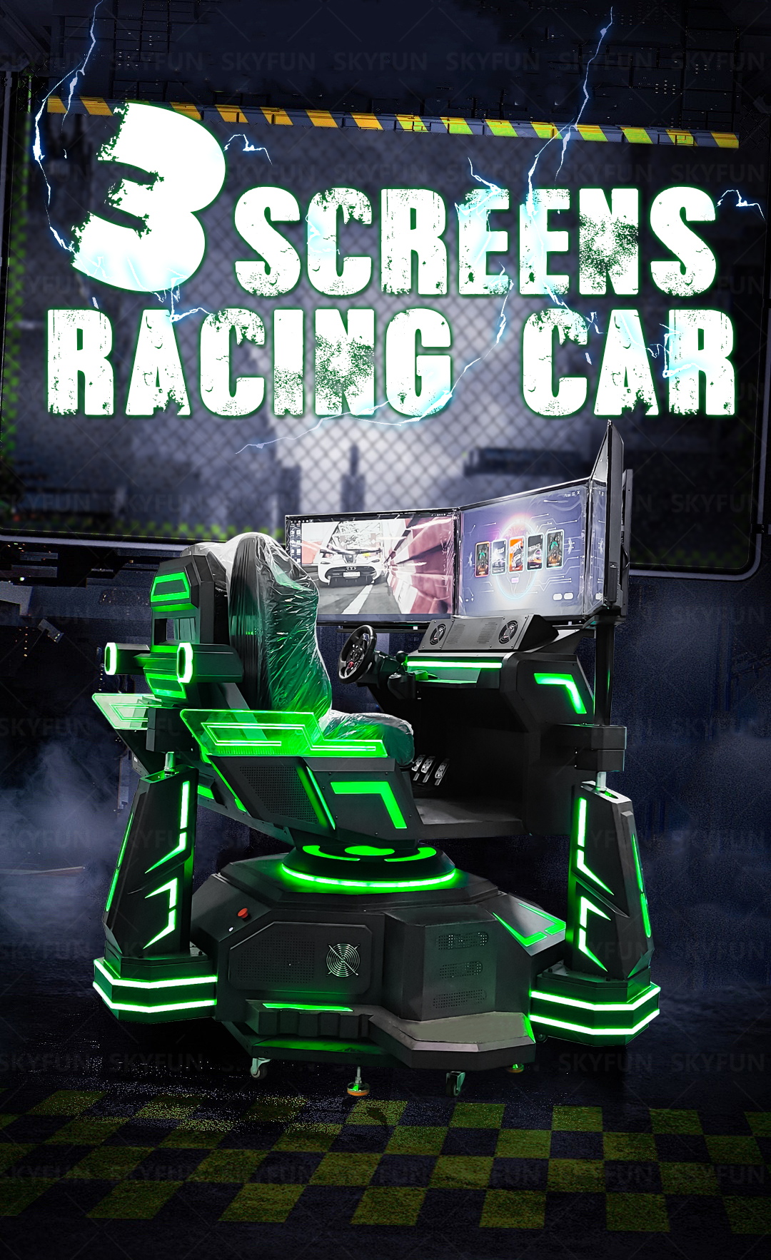 Best 3 screens racing car Racing Game Machine FUN Racing Car Company - SKYFUN 8