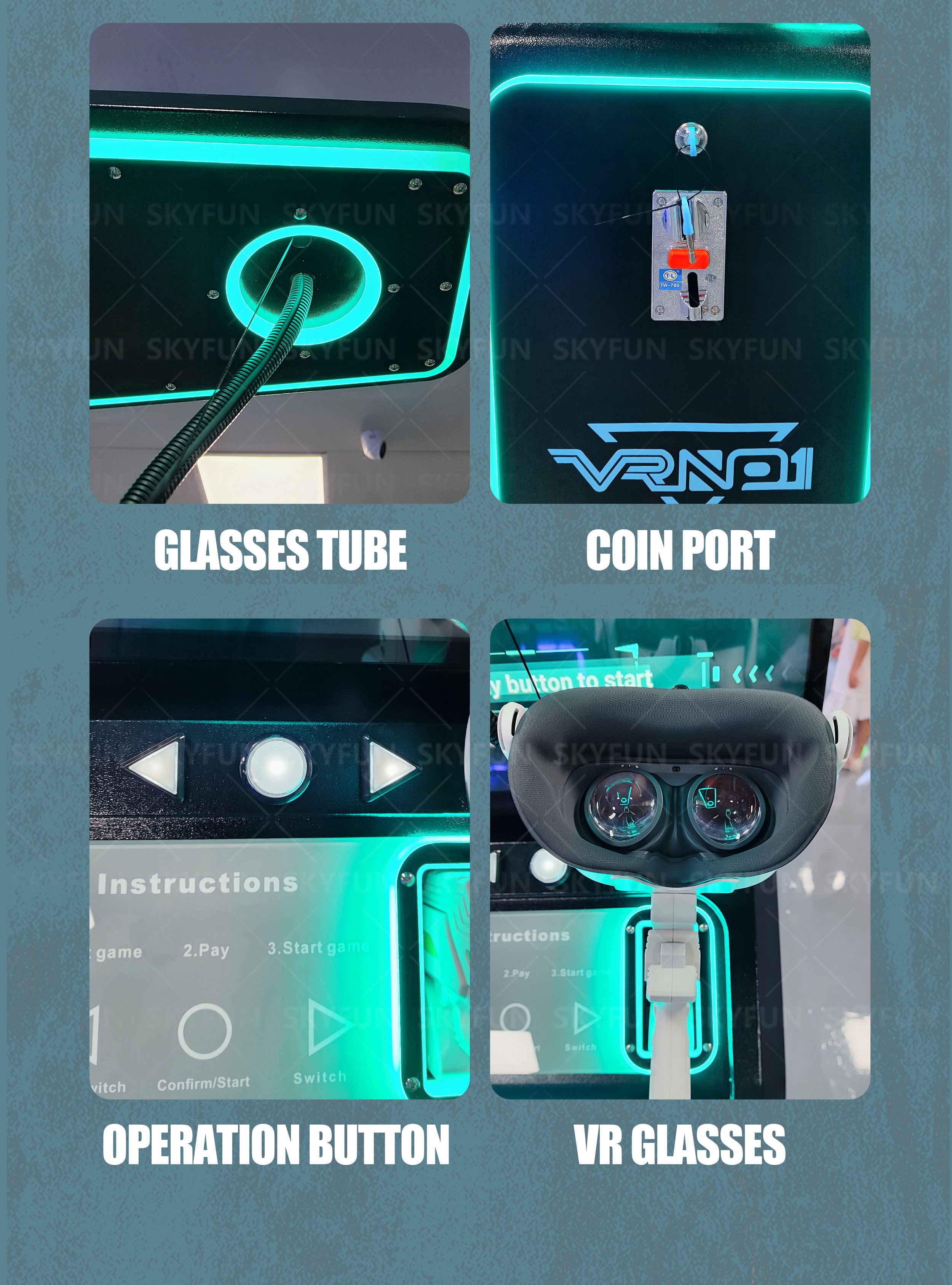 SKYFUN Coin operated self-help vr simulator For Sale