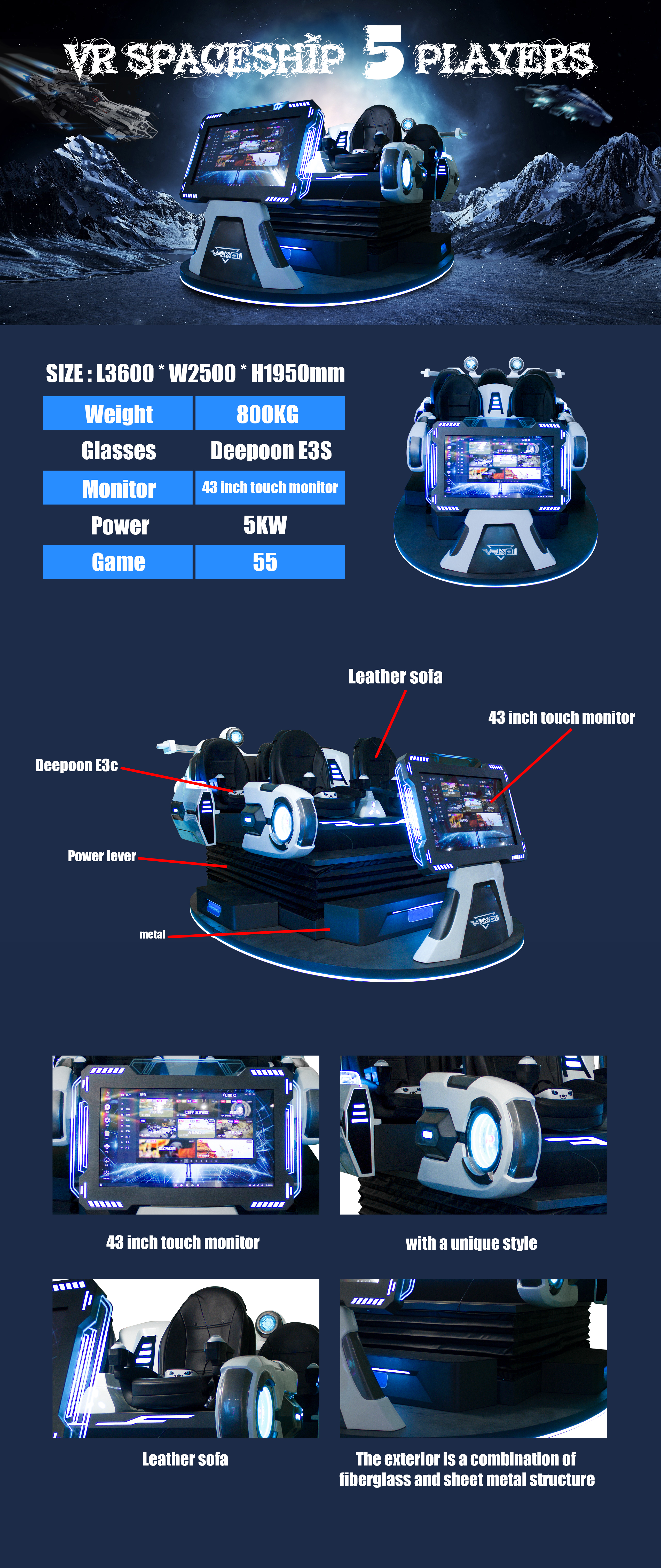 Customized Fun FEI Boat | SKYFUN 9dvr Cinema 8
