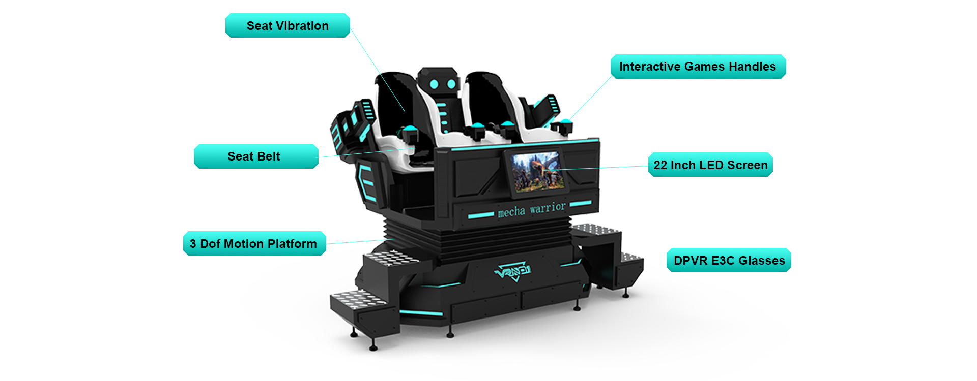 SKYFUN 9D VR Simulator Mecha Warrior VR Manufacturer 9D VR Game Machine For Sale 4