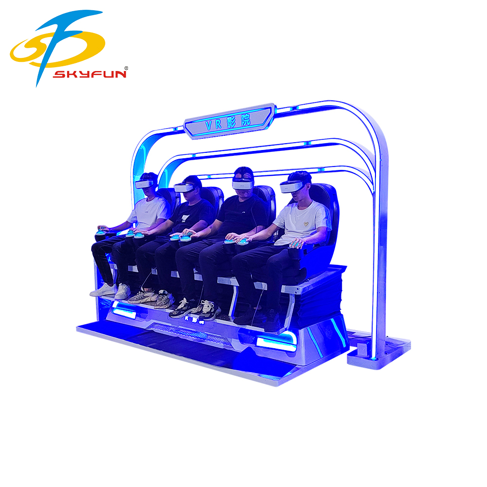 9d VR Simulator, Multi Person VR Cinema 9D VR Chair（Four seater） 7