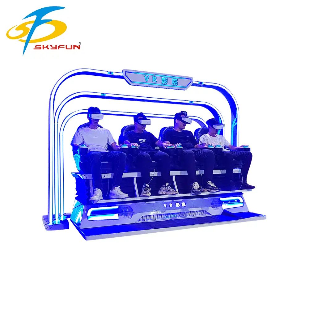 9d VR Simulator, Multi Person VR Cinema 9D VR Chair（Four seater） 1