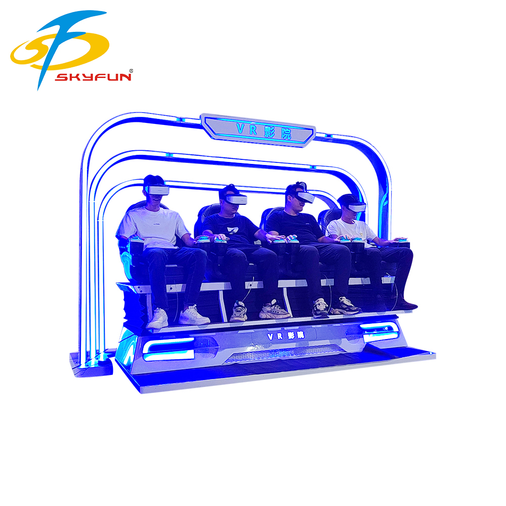 9d VR Simulator, Multi Person VR Cinema 9D VR Chair（Four seater） 8