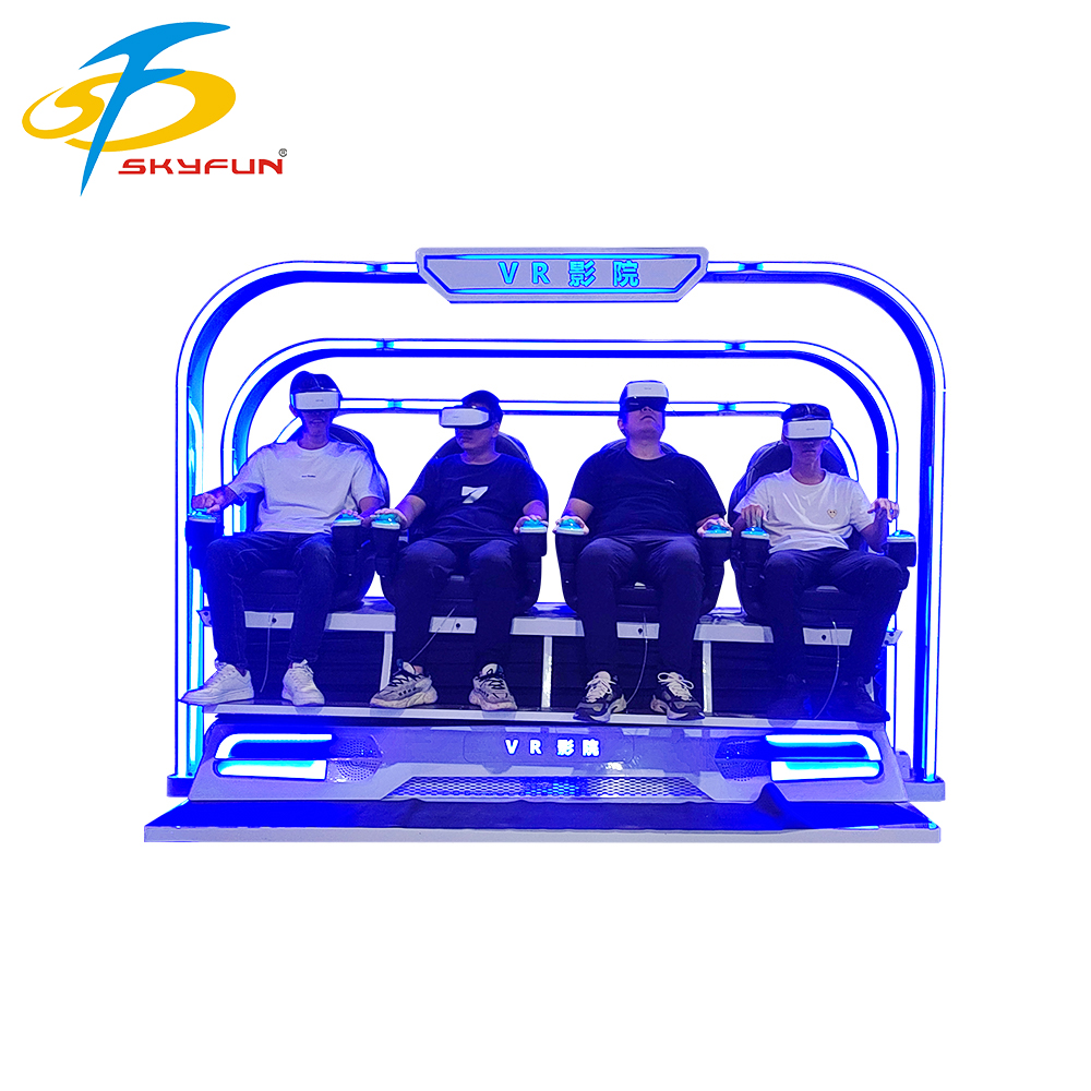 9d VR Simulator, Multi Person VR Cinema 9D VR Chair（Four seater） 6