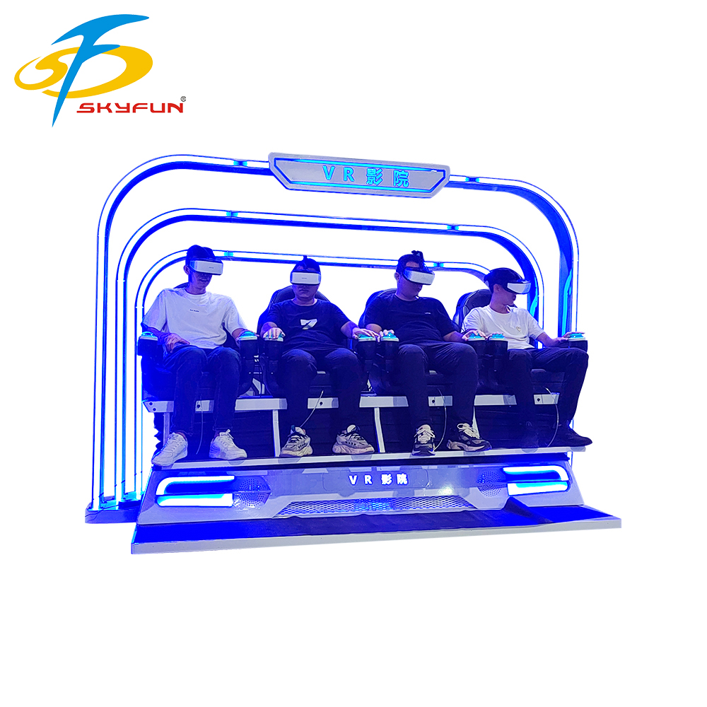 9d VR Simulator, Multi Person VR Cinema 9D VR Chair（Four seater） 4